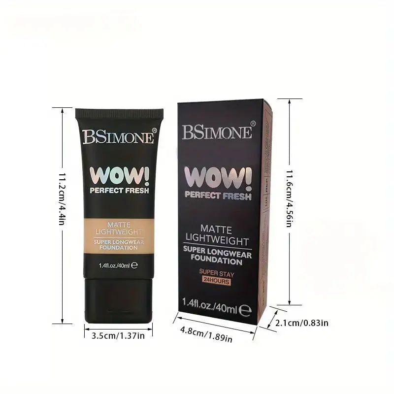 Perfect Fresh Matte Foundation Lightweight Super Longwear Hydrating Natural Finish Buildable Coverage Non-Cakey Suitable For Dry
