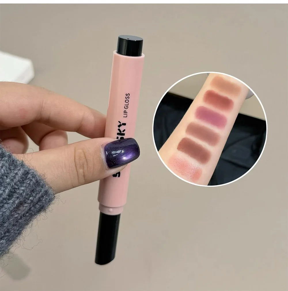 1Pc Moisturizing Velvet Matte Lipstick Hazelnut Mousse Long Waterproof Light Natural Warm Brown Red Toned Lip Tint Make Up Stain