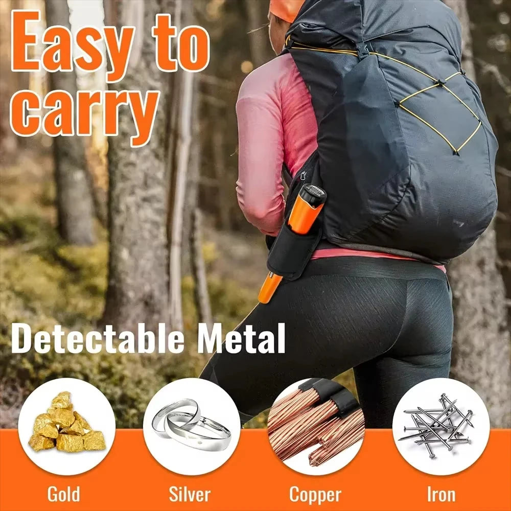 Professional Metal Detector Pointer Pinpoint Waterproof Handheld Metal Detector for Metal Coin Gold 360° Pinpoint Tip Side-scan