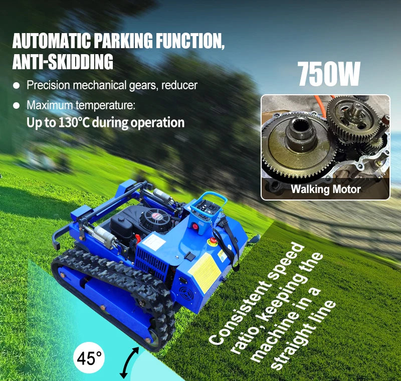 Customized 550mm Four-Stroke Self-Propelled Remote-Controlled Lawn Mower, an Outdoor Maintenance Robot Suitable for Garden Lawns