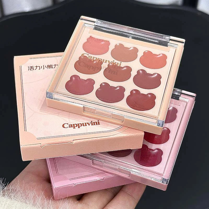 Purplish Orange Nine Colors Lip Mud Velvet Matte Lipstick Makeup Silky Mud Like Texture Lip Gloss Lips Cheeks Dual-use Cosmetics