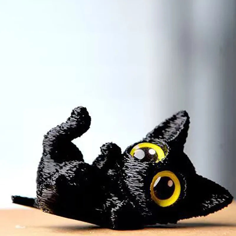 Halloween  Desktop Decorations Mini Resin Cat Cute Kitten Micro Landscape Crafts Garden Party Decoration