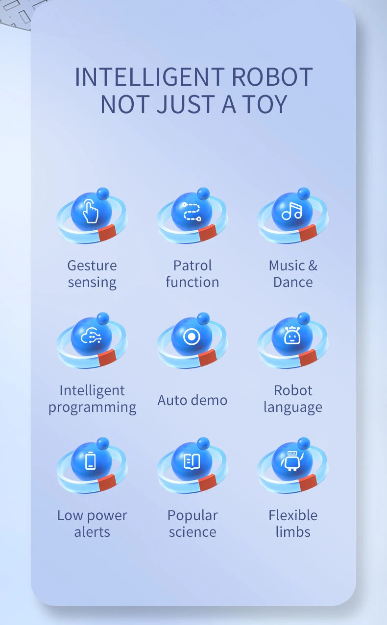 Robot Rc Emo Samrt Intelligent 2.4G Infrared Sensor Wireless Dance Music Robo Remote Control Programming Robot Toys for Girls