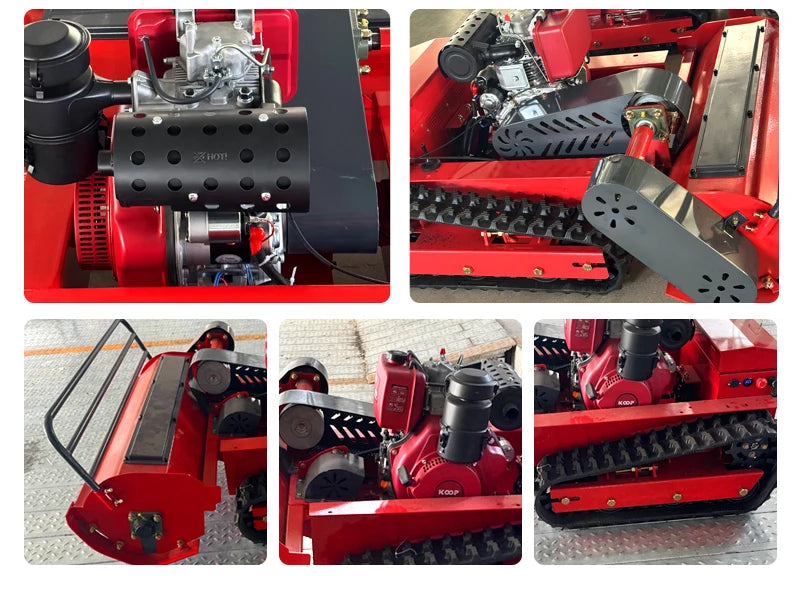 Customized 800mm Grass Robot Slope Crawler Remote Control Flail  Mower