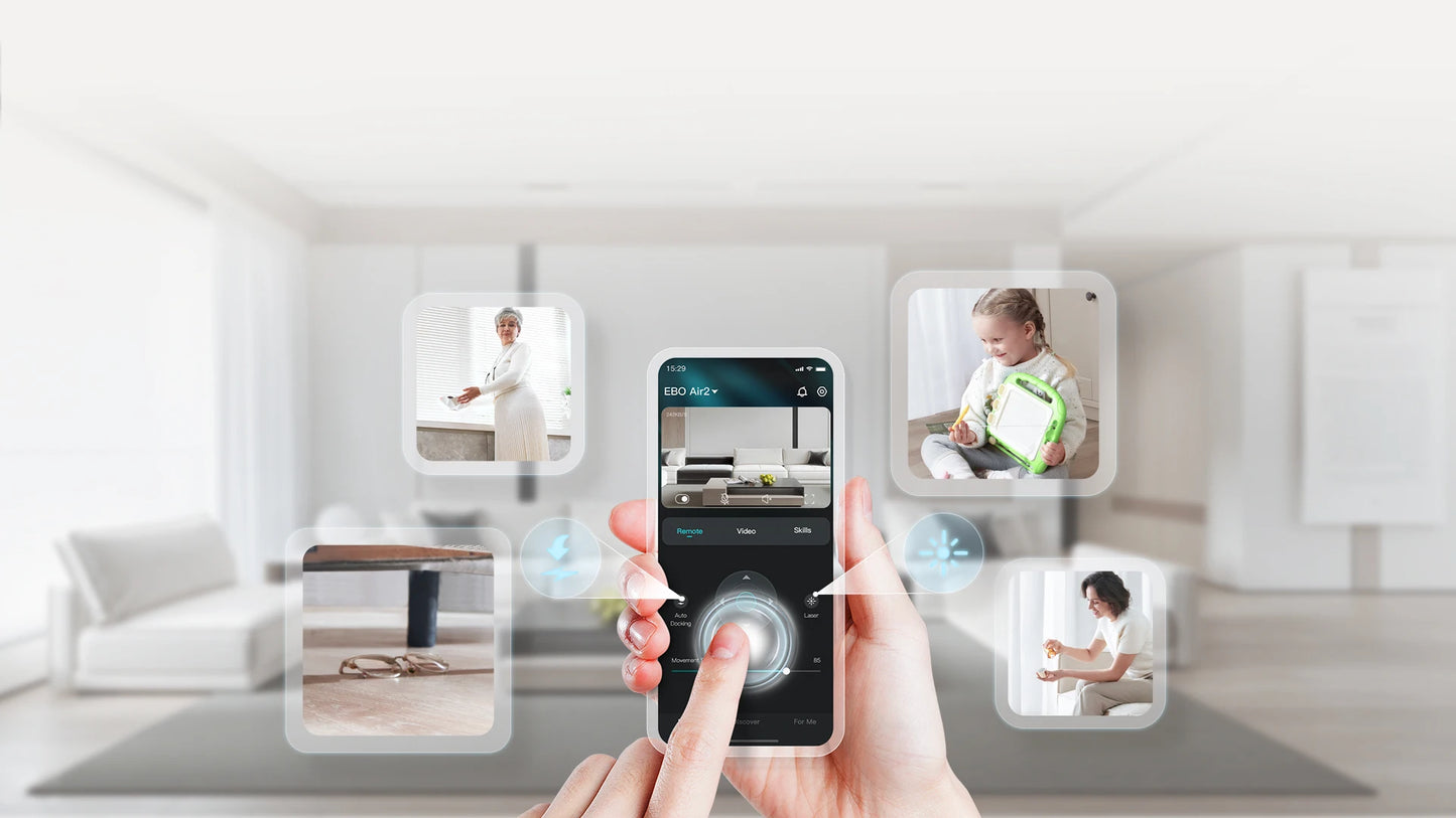 Enabot EBO AIR 2 Companion Robot 2K  Home Security Pet Camera Night Vison Wireless APP Remote Control for Dog Cat Baby