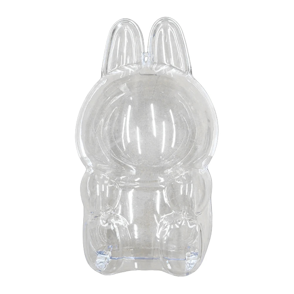 Protective Case for Labubu Have a Seat Transparent Protective Cover for Labubu Doll Plastic Clear Display Box Easy Installation