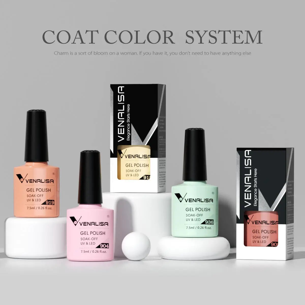 VENALISA Nail Gel Polish Semi Permanent Gellack Nail Art Salon TPO Free Glitter 7.5ml Soak off Organic UV LED Nail Gel Varnish