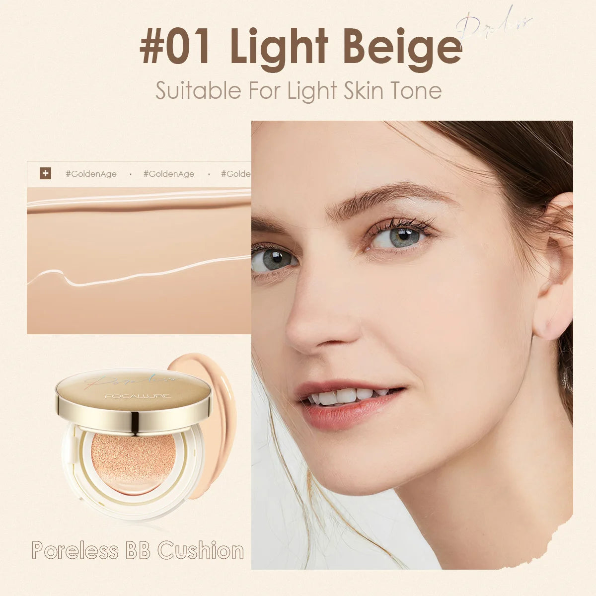 FOCALLURE BB Air Cushion Matte Foundation Cream Oil control Concealer Whitening Moisturizing Makeup Cosmetic Brighten Face Base