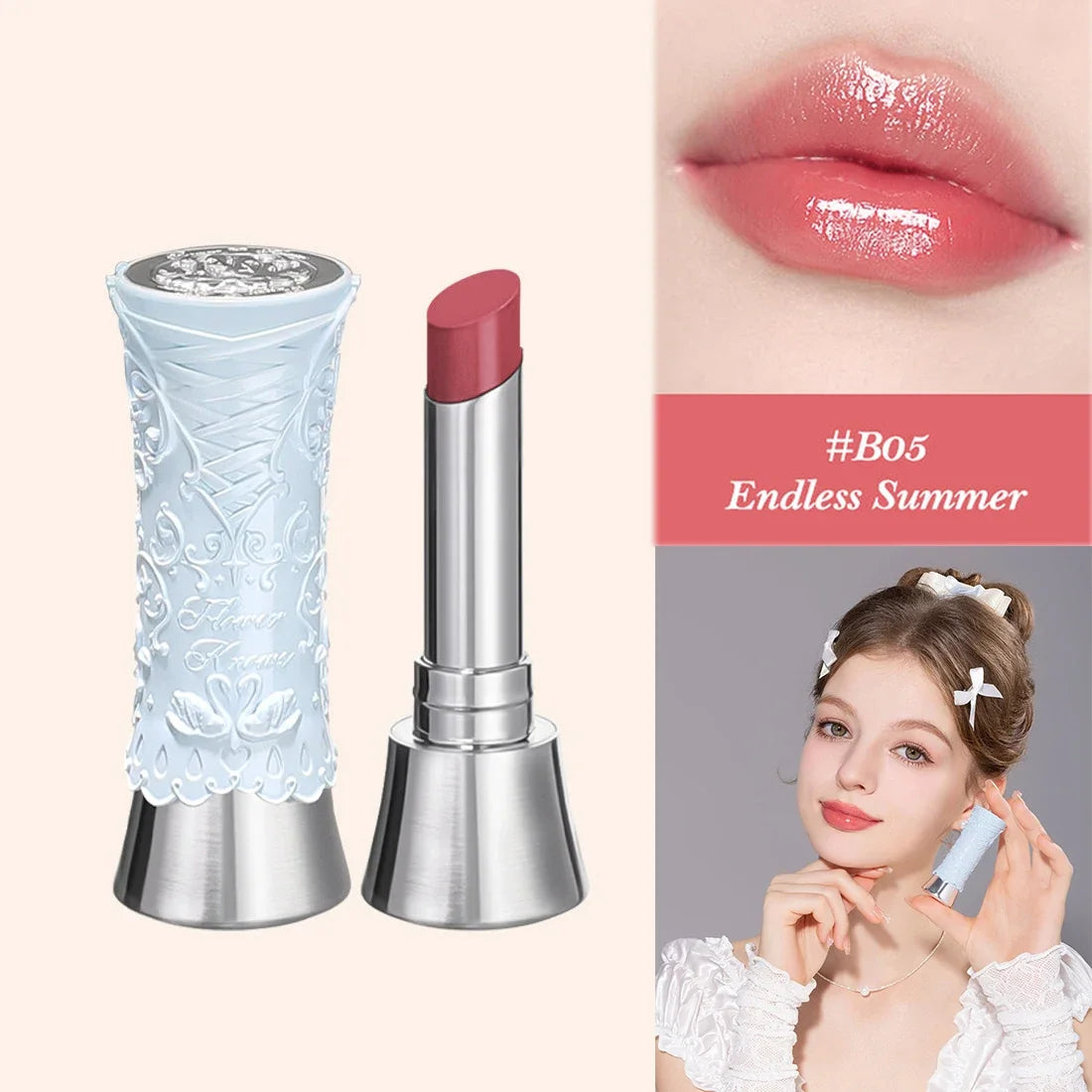 Flower Knows Little Angel Velvet Matte Lipstick Waterproof Long Lasting Soft Moisturizing Lip Gloss K Beauty Clean Girl Makeup