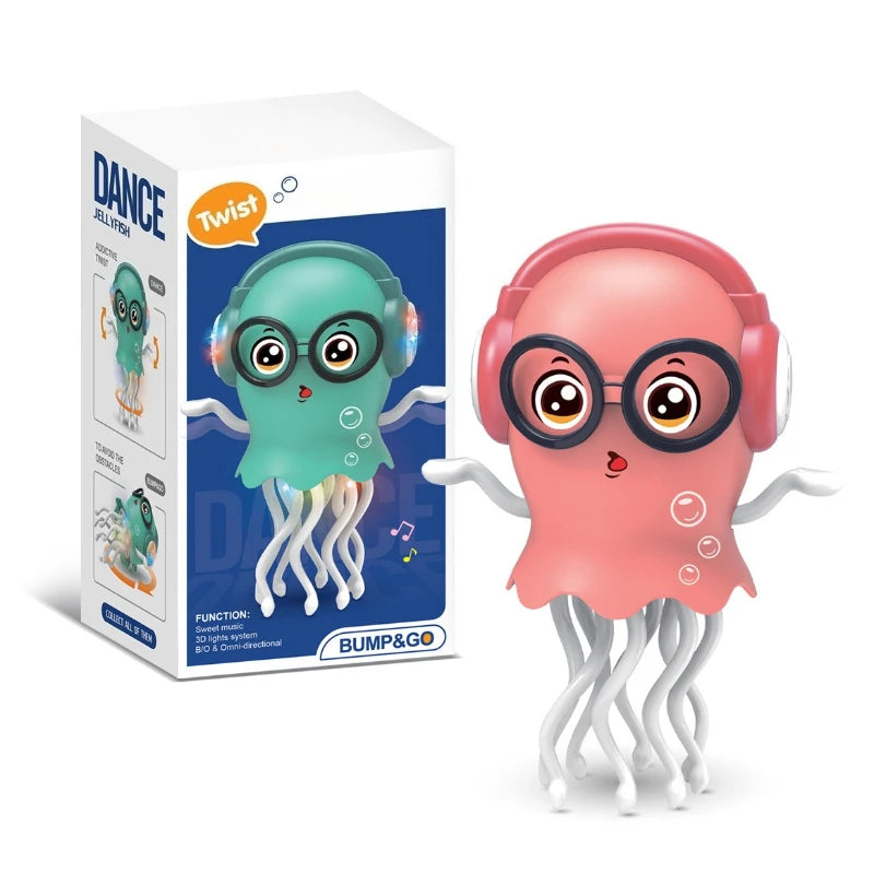 Electric Dancing Octopus Jellyfish Toy Eight-Arm Automatic Obstacle Avoidance Toy for Children's Intelligence Development