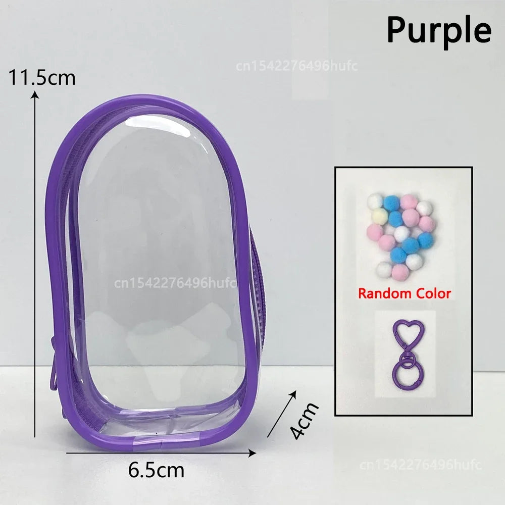 Labubu Mini 4.0 Transparent Protector Case Display Bag For Labubu V1 V2 V3 V4 Storage Bag Doll Outfit Accessories Only Case