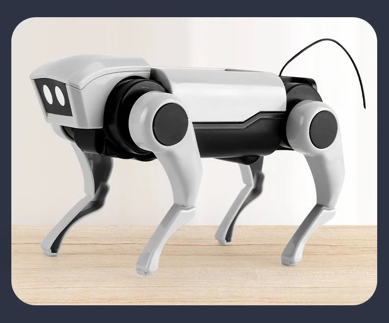 DIY Assembly Dog Rc Robot Remote Control Mechanical Toy Science Teaching Assembling Model Electric Set Toys for Boys Kids Gifts