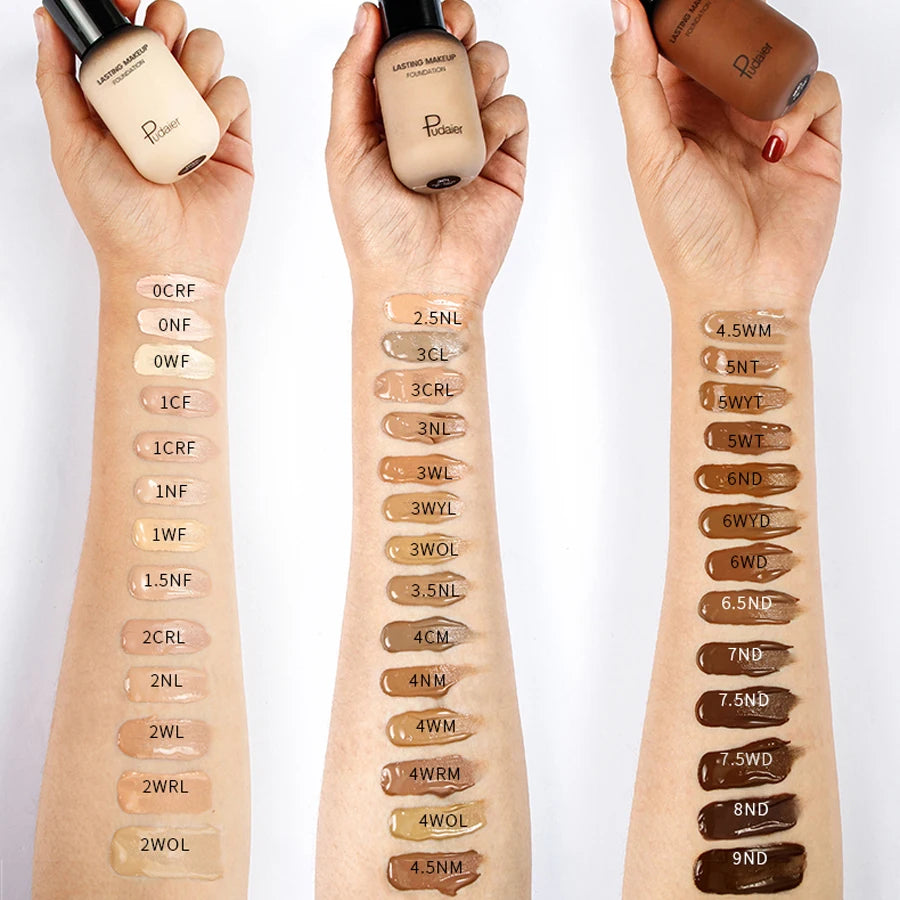 40ML Face Liquid Foundation Full Concealer Makeup Waterproof Base Brighten Whitening Cover Dark Circle Matte Foundation Cosmetic