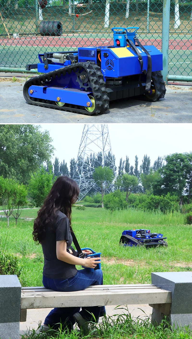 Customized 550mm Four-Stroke Self-Propelled Remote-Controlled Lawn Mower, an Outdoor Maintenance Robot Suitable for Garden Lawns
