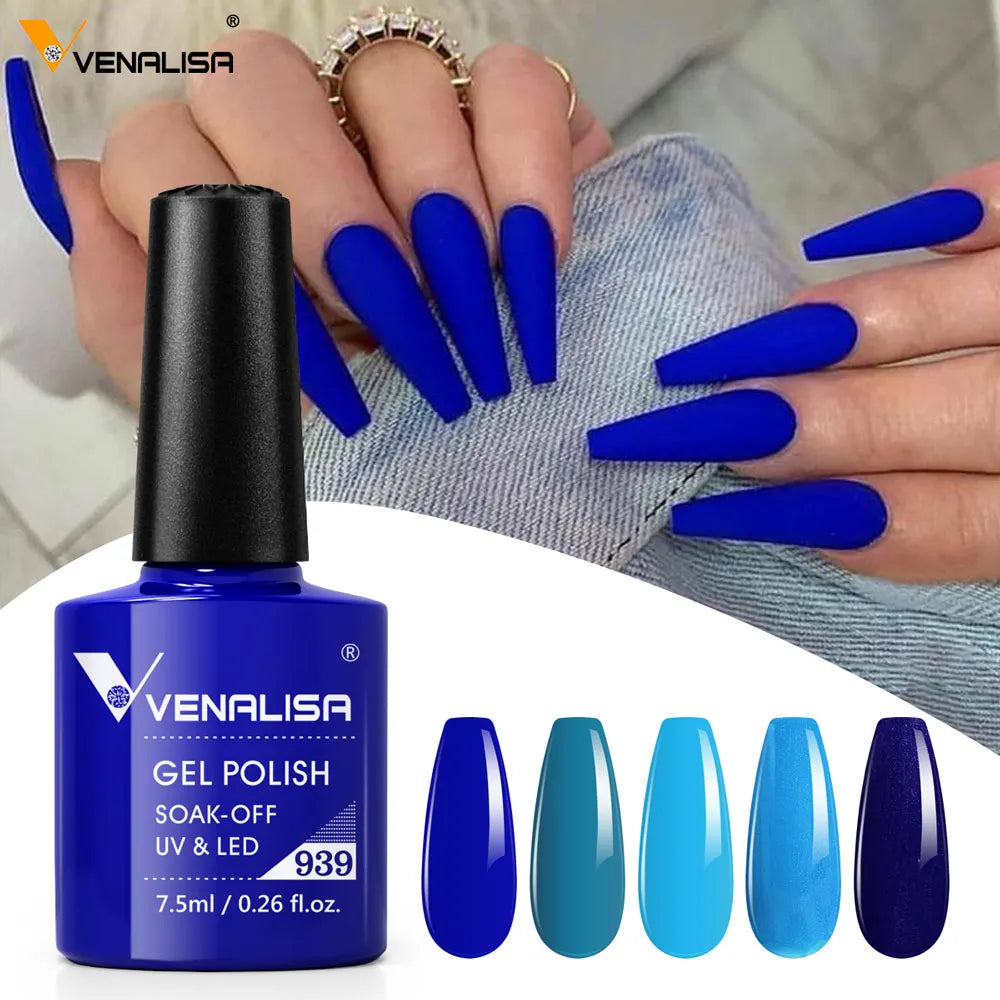 VENALISA Nail Gel Polish Semi Permanent Gellack Nail Art Salon TPO Free Glitter 7.5ml Soak off Organic UV LED Nail Gel Varnish