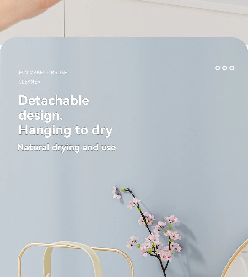 2025 New USB Electric Makeup Brush Cleaner Rechargeable Makeup Brushes Cleaning Tool Automatic Makeup Brush Cleaning Stand Devic