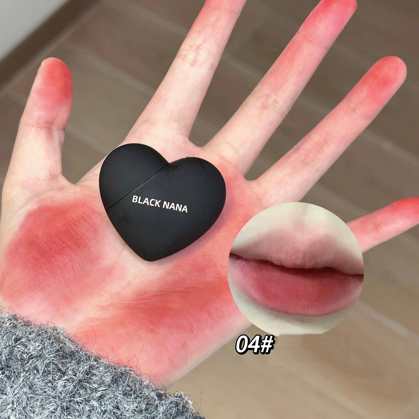 Black Silver Heart Lipstick Velvet Matte Lip Mud Clay Lip Gloss Liquid Lip Tint Cream Pigment Long Lasting Silky Lips Cosmetics