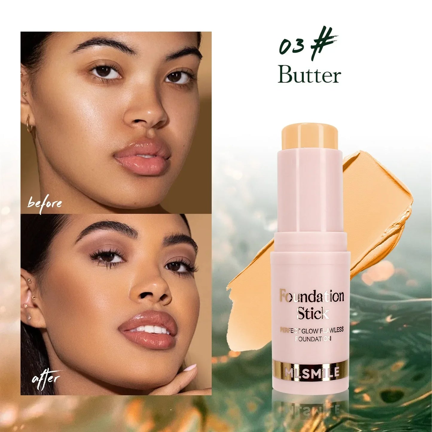 Matte Foundation Stick Oil Control Primer BB Cream Medium Coverage Light Bronzer Sculpt Face Outline Contour Brighten Concealer