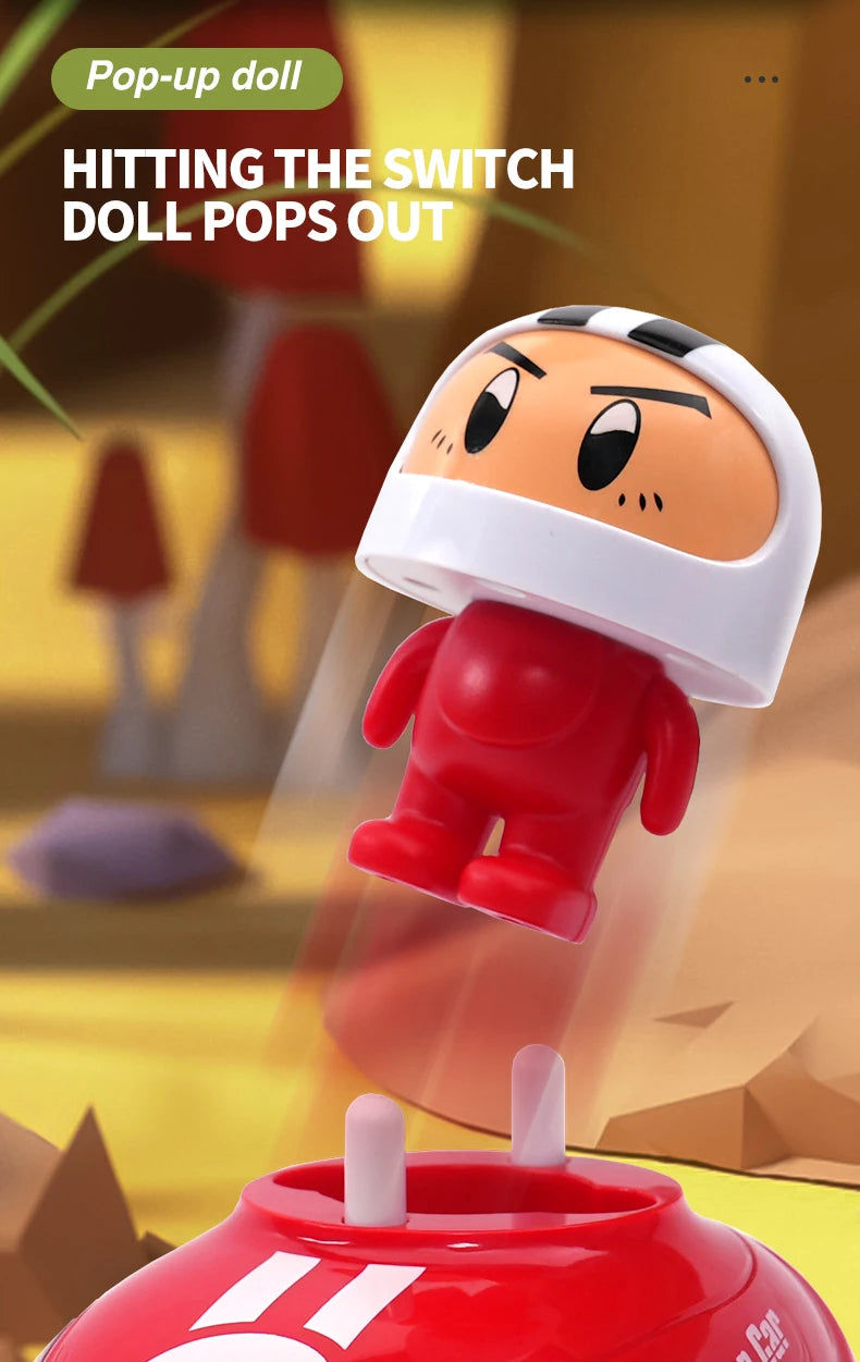 RC Toy 2.4G Super Battle Bumper Car Pop-up Doll Crash Bounce Ejection Light Children's Remote Control Toys Gift for Parenting