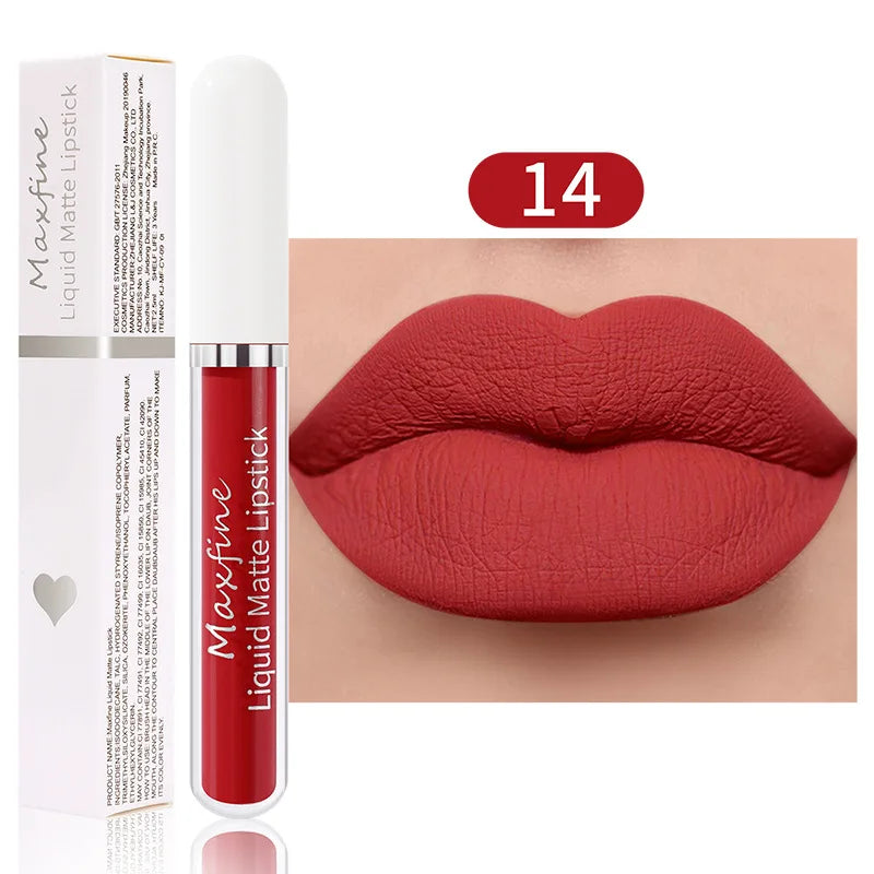 Liquid Lipstick Durable Waterproof Non Smudging Lip Glaze Lip Gloss Matte Lipstick Non Peeling Ladies' Makeup