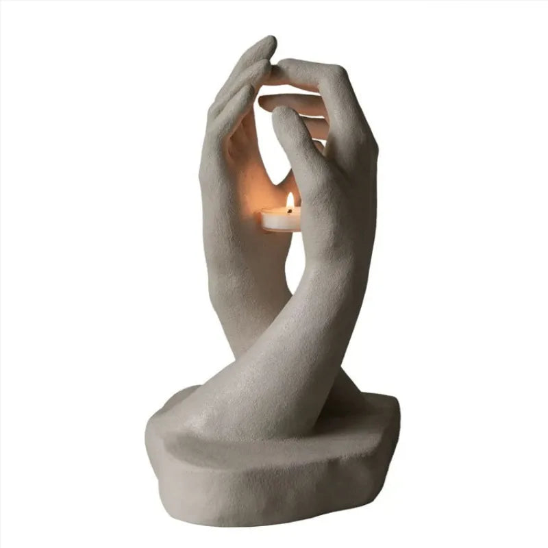 Hands Candle Holder Modern Sculpture Candle Holders Elegant Candlestick Aesthetic Decorative Candlesticks Table Decorations