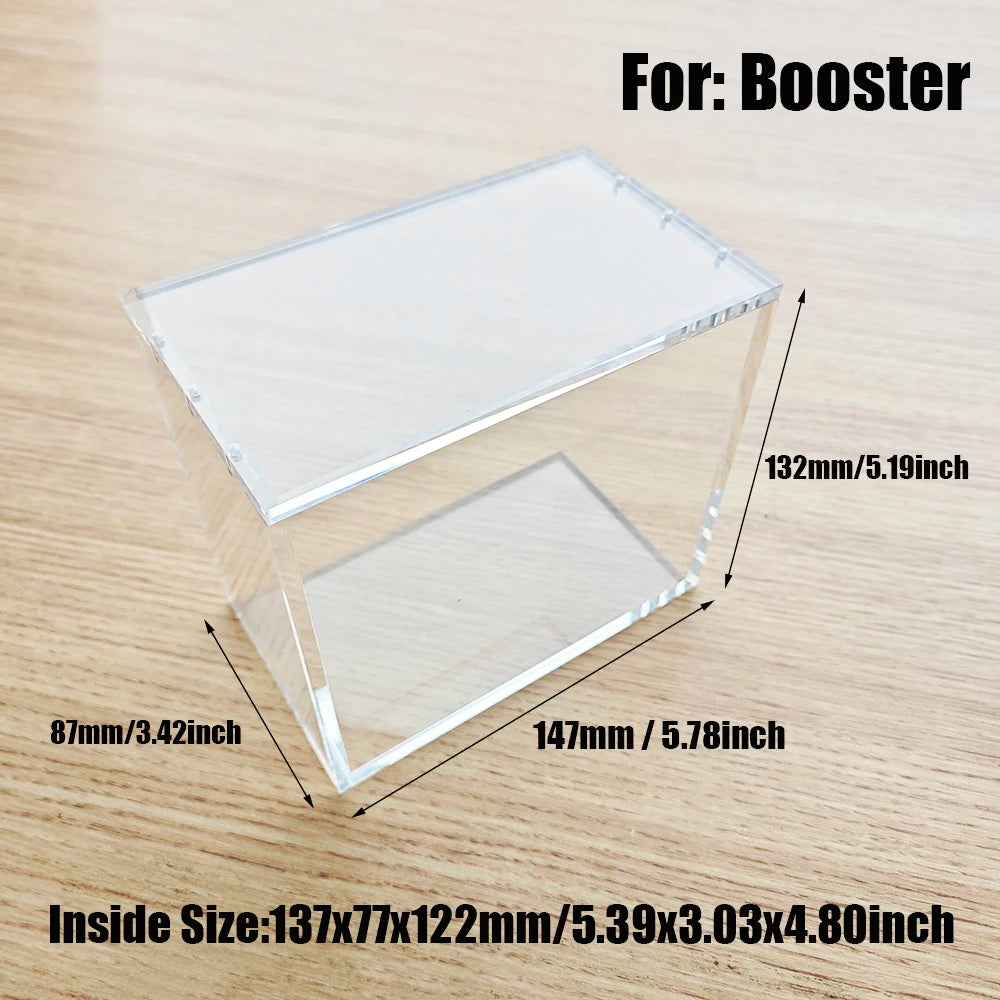 DISPLAY BOX For POKE Acrylic Dust-Proof Booster Show Case ETB Protection Poke Box Protector Transparent Plastic Acrylic Case