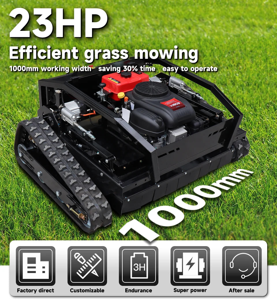 4000㎡/H High-efficiency intelligent remote control lawn mower is easy to operate and can easily cope with complex terrain