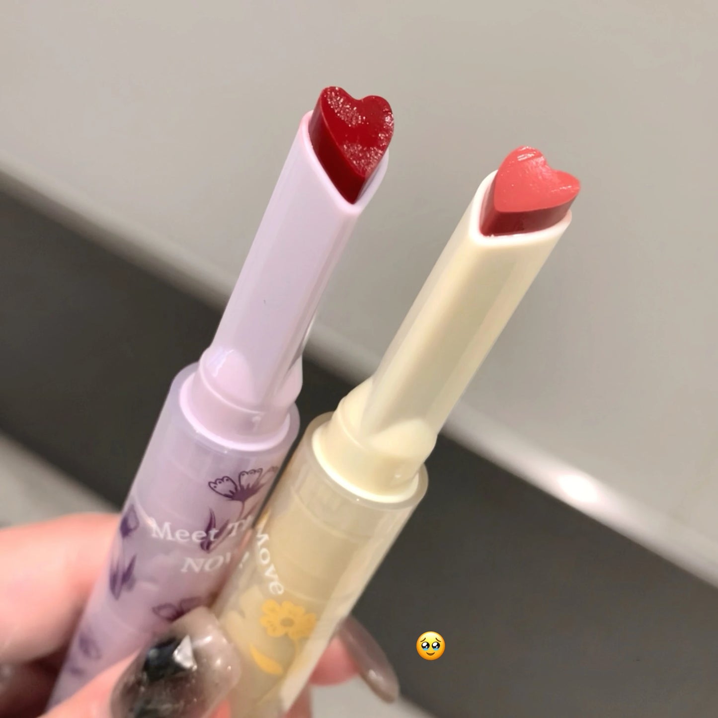 Jelly Heart Lipstick Gogo Little Bear Flower Language Secret Meaning Moisturizing and Hydrating Color Lipstick Pen