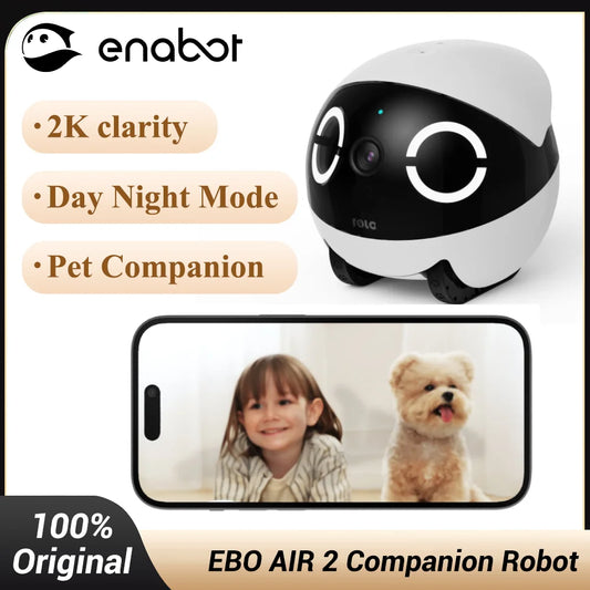 Enabot EBO AIR 2 Companion Robot 2K  Home Security Pet Camera Night Vison Wireless APP Remote Control for Dog Cat Baby