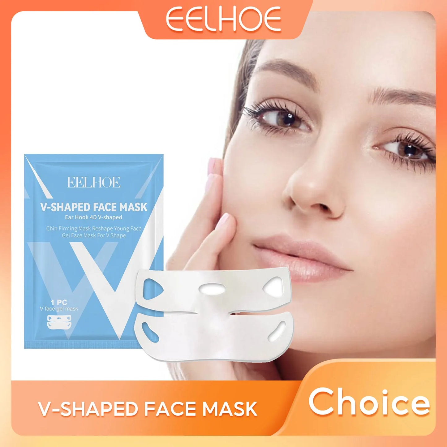 Collagen Moisturizing Facial Mask V-Shaped Firming Lifting Face Masks Hyaluronic Acid Brightening Hydrating Facial Skincare Mask