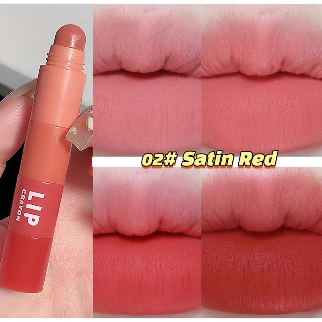 4 in 1 Red Matte Lipstick Crayon Kit Combo Pink Lip Tint Velvet Sexy Red Moisturizing Lipstick Pen Waterproof Lasting Lip Makeup