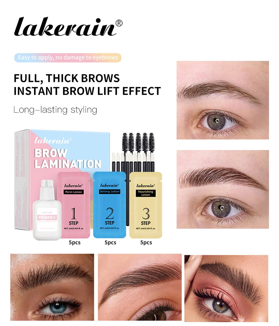 Brow Lamination Kit At Home DIY Eyebrow Lamination Kit Professional Eye Brow Perm Kit Instant DIY Eyebrow Lift Kit for Fuller