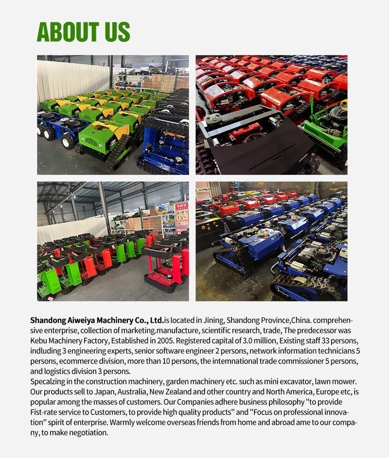 Customized 800mm Grass Robot Slope Crawler Remote Control Flail  Mower