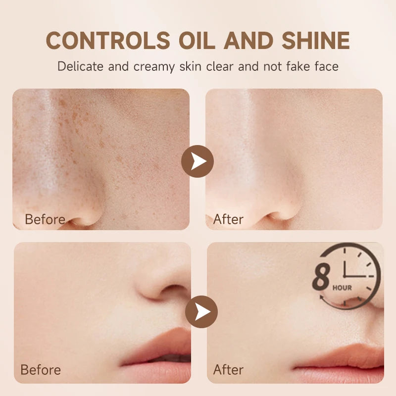 Moisturizing Matte Foundation & BB Cream,Full Coverage Concealer,Long Lasting,Oil Control,Waterproof,Non-Clumpy, Evens Skin Tone