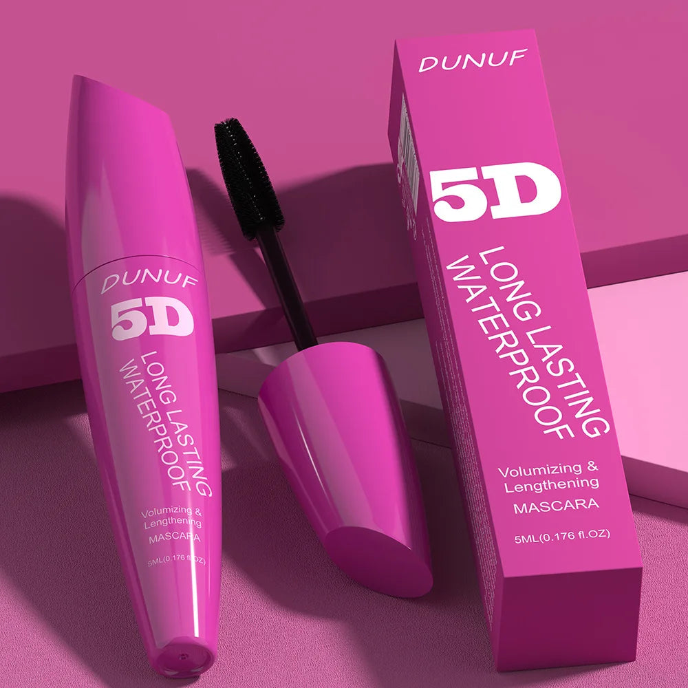5D Waterproof Mascara Cream Thick Slender 24h Volumizing Lash Makeup Eyelash Curling Lengthening Lasting Eyelash Cream
