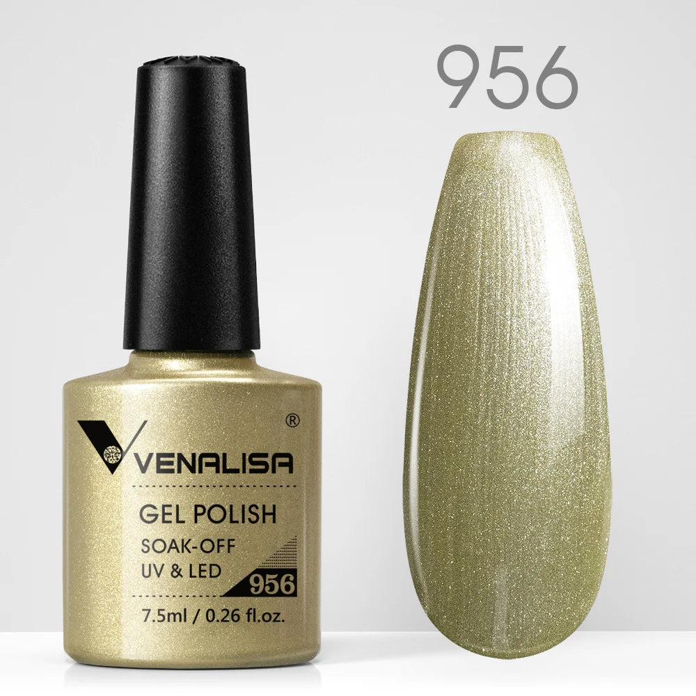 VENALISA Nail Gel Polish Semi Permanent Gellack Nail Art Salon TPO Free Glitter 7.5ml Soak off Organic UV LED Nail Gel Varnish