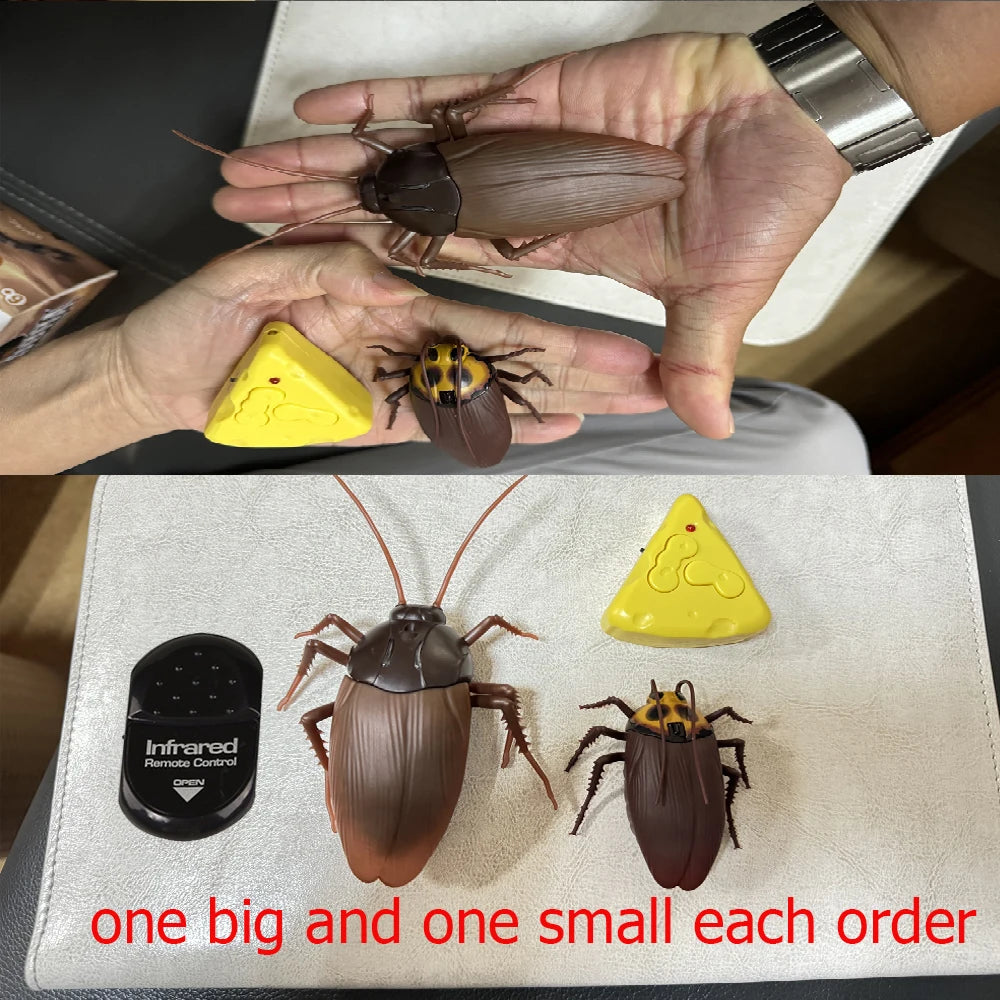 Trick Electric Cockroach Pet RC Simulation Spider Robotic Remote Control Ant Toy Halloween Xmas Mini Gift for Adult Prank Insect