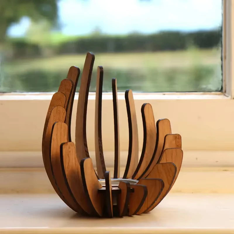 Handmade DIY Wooden Creative Candle Holder