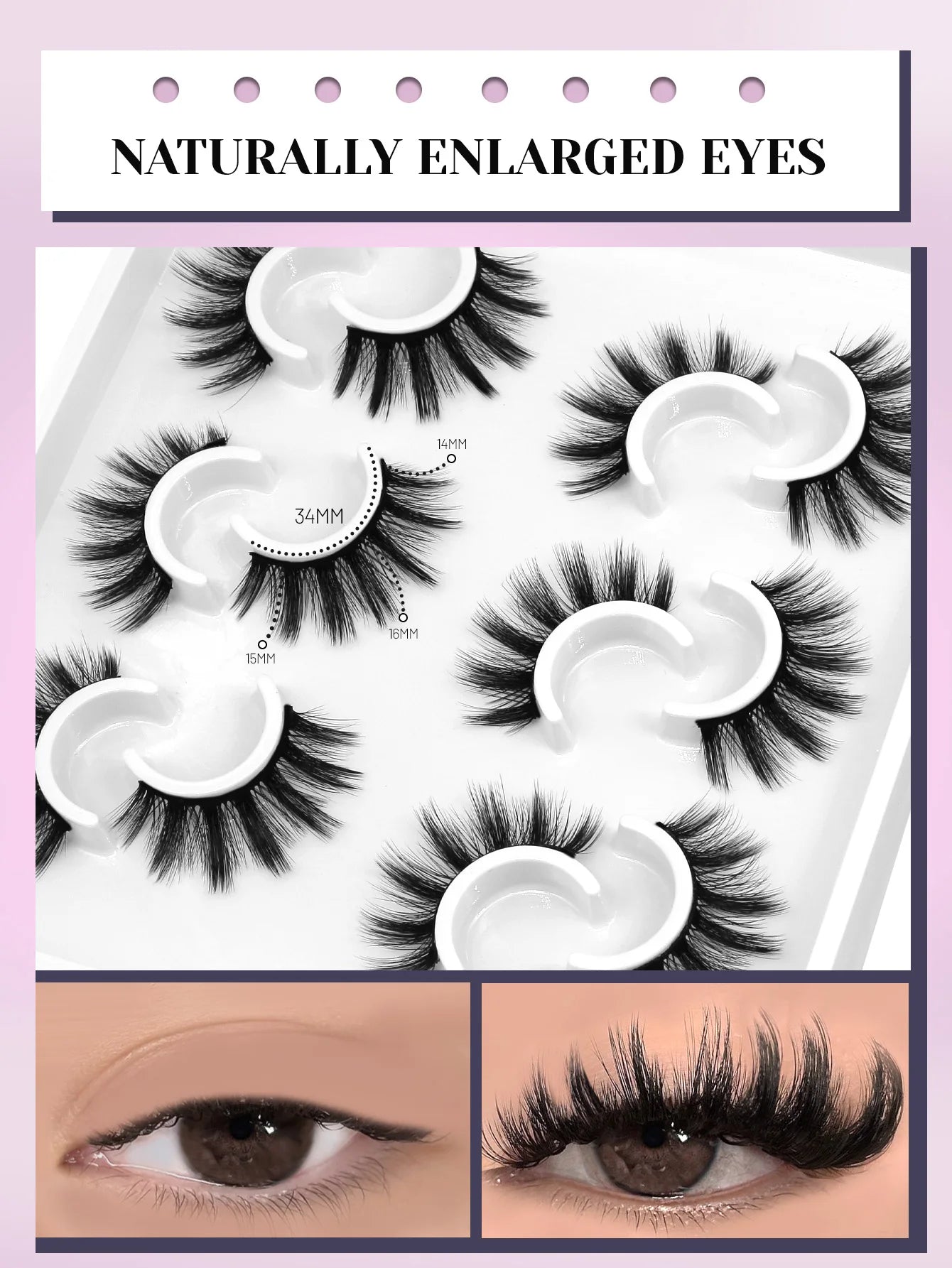 Veltrinay Fake Lashes 3D Mink Lashes Soft False Eyelashes Natural Thick Faux Mink Eyelashes Extention Makeup