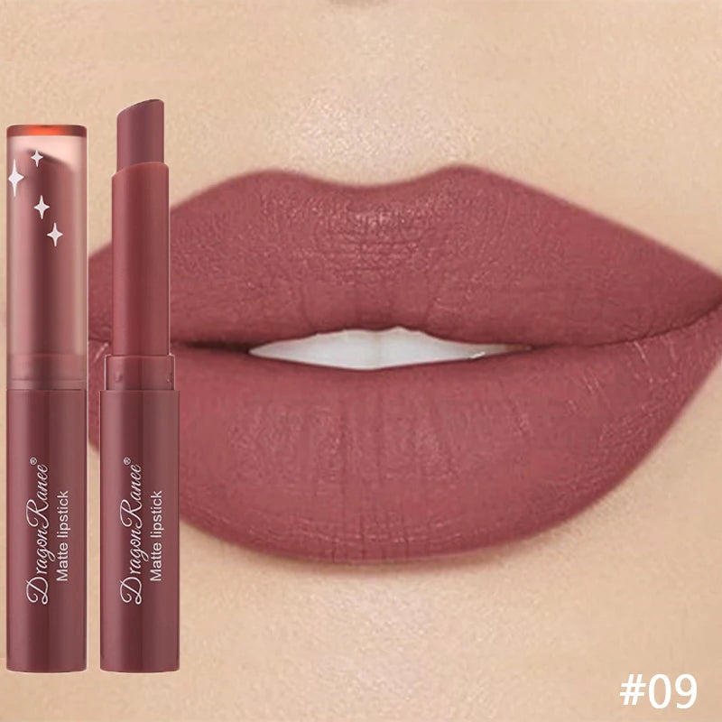 Nude Matte Lipstick Waterproof Nude Pink Lip Sticks Not Fading Sexy Red Velvet Lipsticks for Women Make Up Lasting Lip Cosmetics