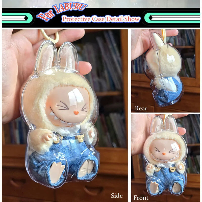 LABUBU Have A Seat Transparent Case Labubu Plastic Case Backpack Charms