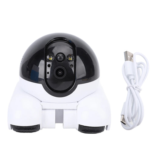 Indoor Security Camera 2MP Double Lens 5200mAh Rechargeable Battery APP Remote Control Pet Robot Camera for Home for Cats Dogs