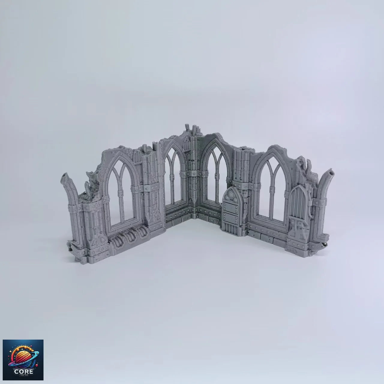 Gothic Sci-Fi Wargame 3D Printed Ruined Building Model Hammer 40K Magic Realms Vintage Fsy Architectural Structure