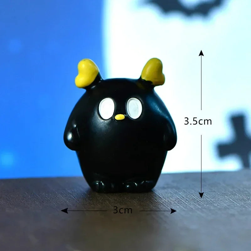 Mini Halloween Figurines Miniature Cute Halloween Ghost Pumpkin Fairy Miniatures Figurines Home Decoration DIY Resin Craft