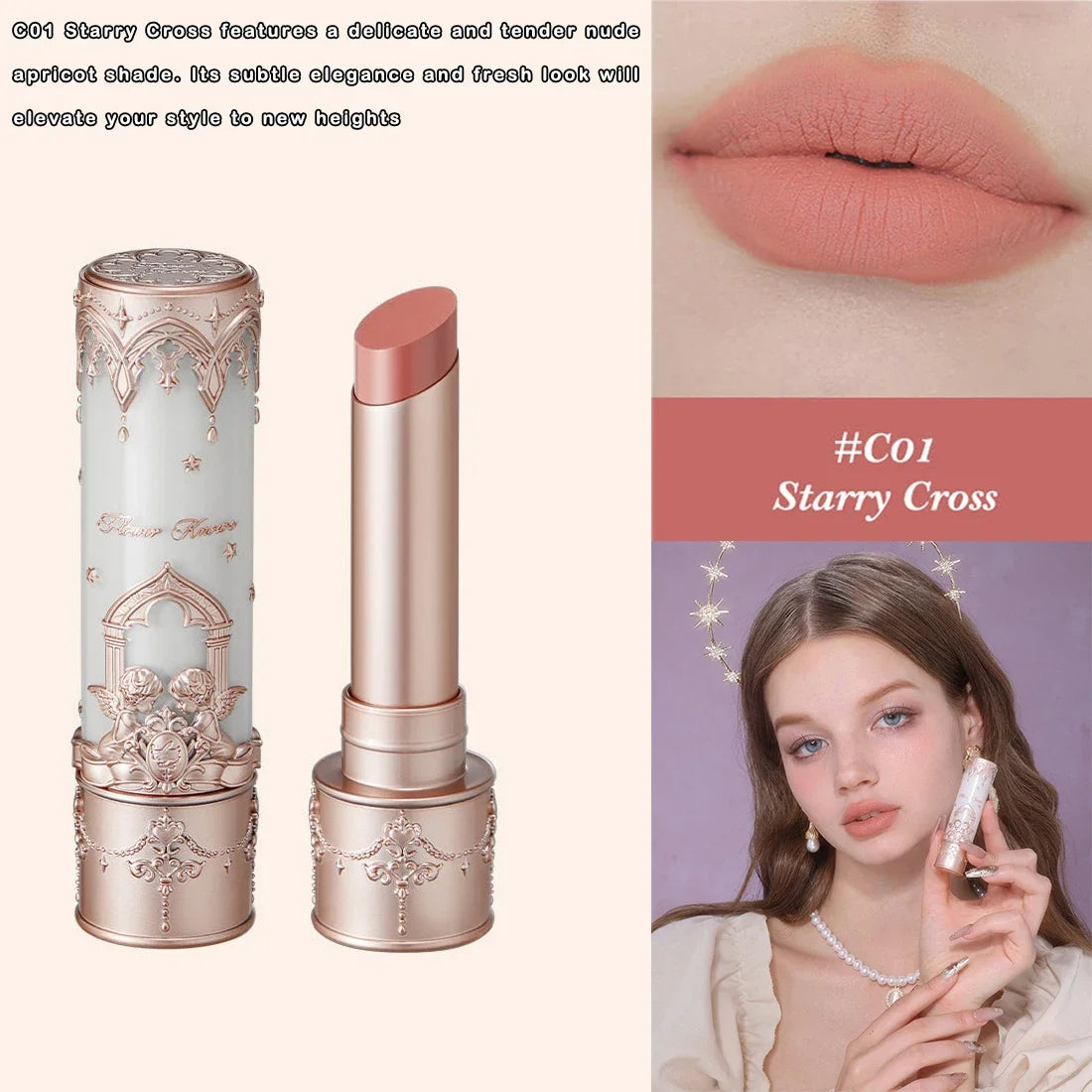 Flower Knows Little Angel Velvet Matte Lipstick Waterproof Long Lasting Soft Moisturizing Lip Gloss K Beauty Clean Girl Makeup