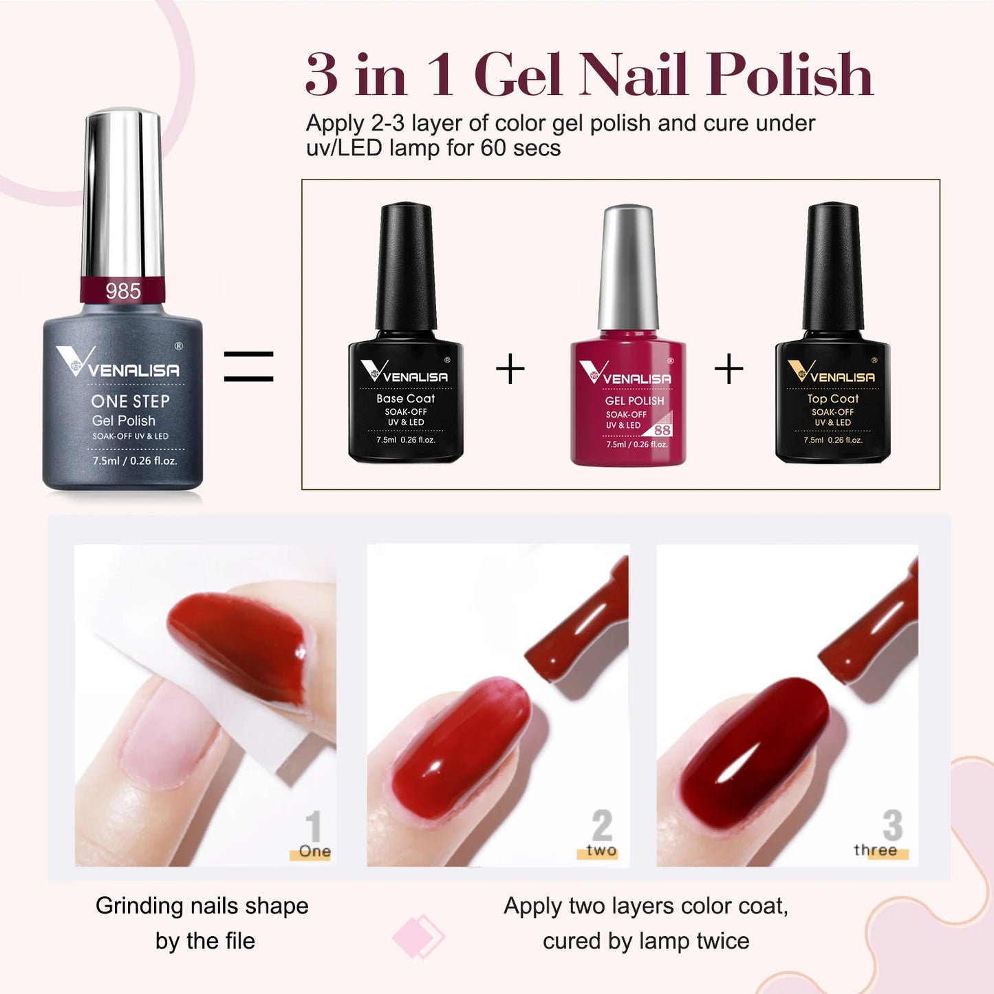 Venalisa Nail Gel Polish Fall Nails HEMA/TPO FREE Winter Christmas Color Kit Soak off UV LED Semi Permanent Nail Gel 6pcs Kit