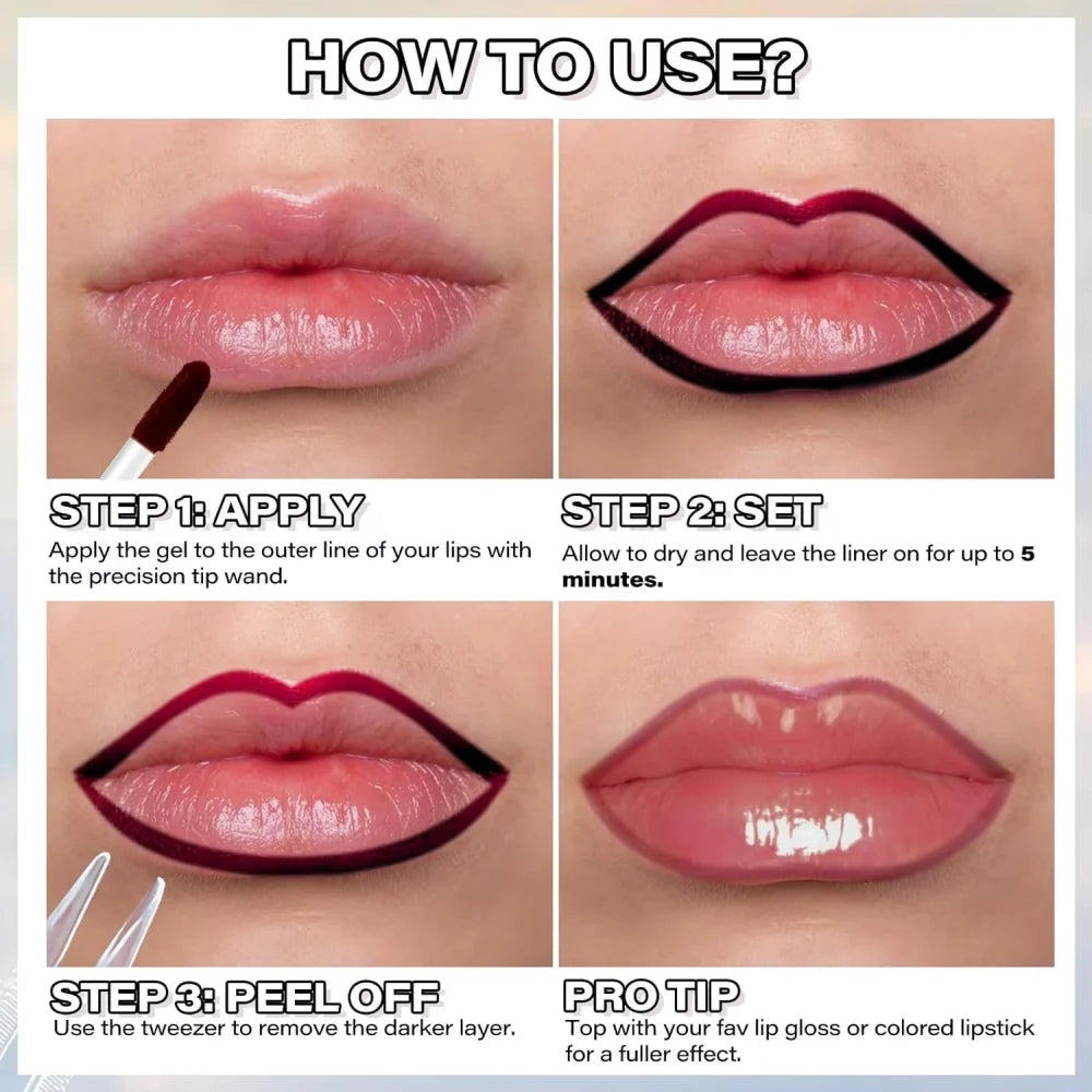 3 Color Liquid Peel-off Lip Gloss Waterproof Long-lasting Matte Lipstick Non-stick Cup Makeup Moisturizing Lip Tattoo Pigment