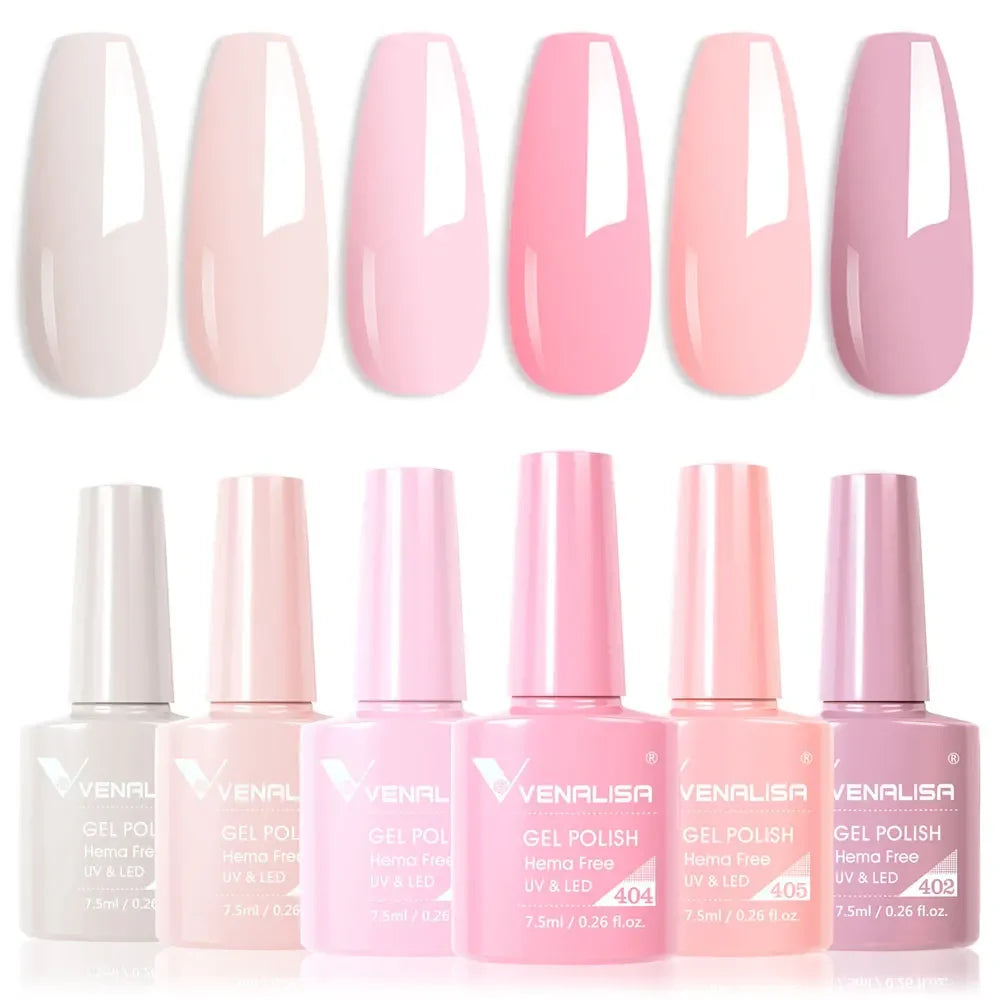 Venalisa Nail Gel Polish Fall Nails HEMA/TPO FREE Winter Christmas Color Kit Soak off UV LED Semi Permanent Nail Gel 6pcs Kit