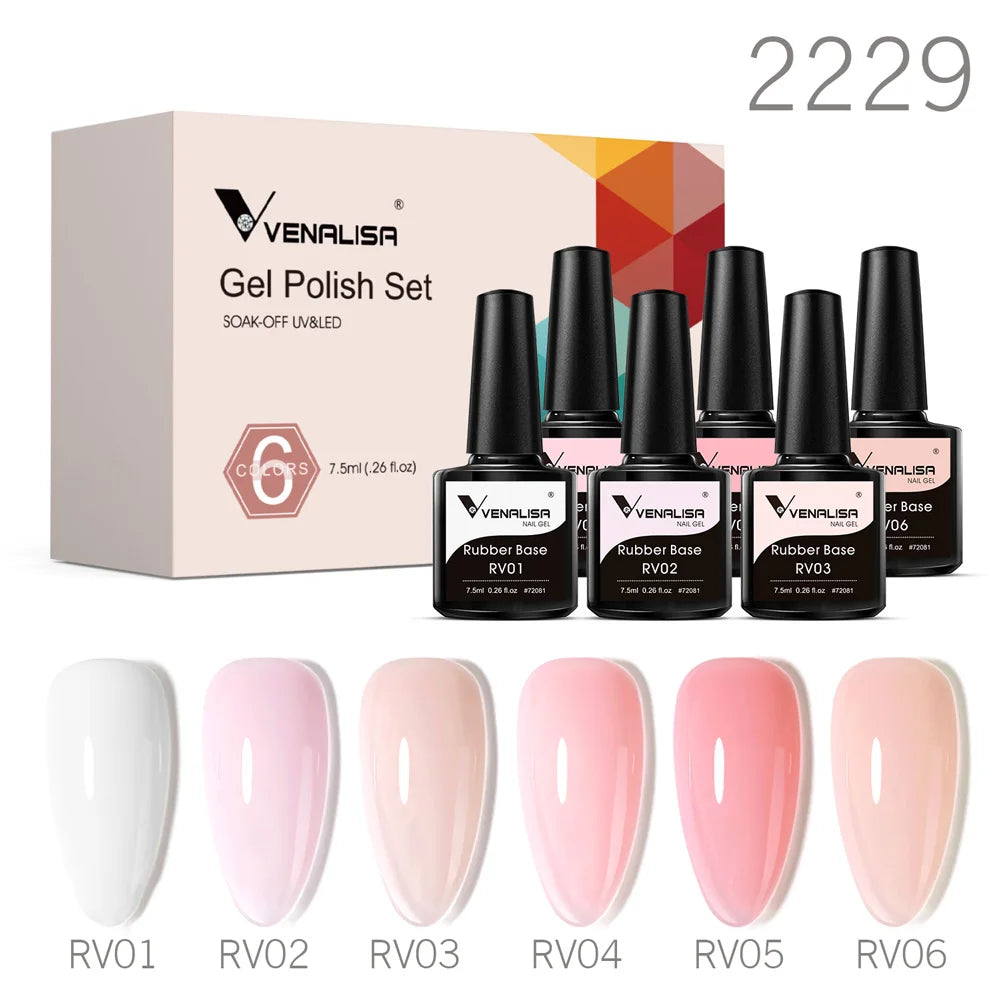 Venalisa Nail Gel Polish Fall Nails HEMA/TPO FREE Winter Christmas Color Kit Soak off UV LED Semi Permanent Nail Gel 6pcs Kit