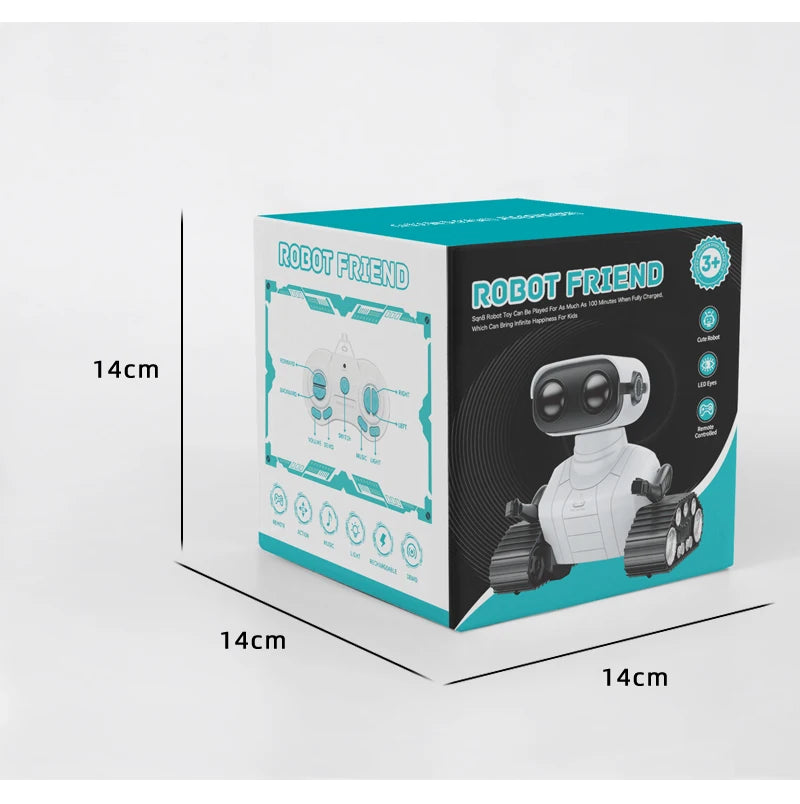 Ebo Robot Toys Rechargeable RC Robot For Kids Boys And Girls Remote Control Toy With Music And LED Eyes Gift For Children's